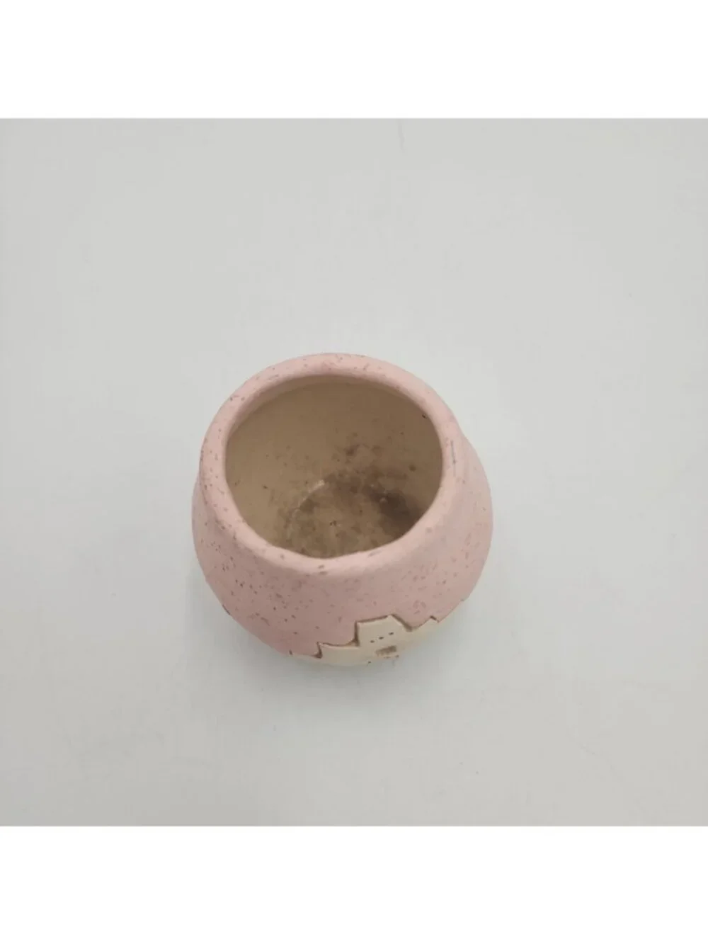 Vintage 90s Southwest Pottery Vase Desert Pastel Pink 2